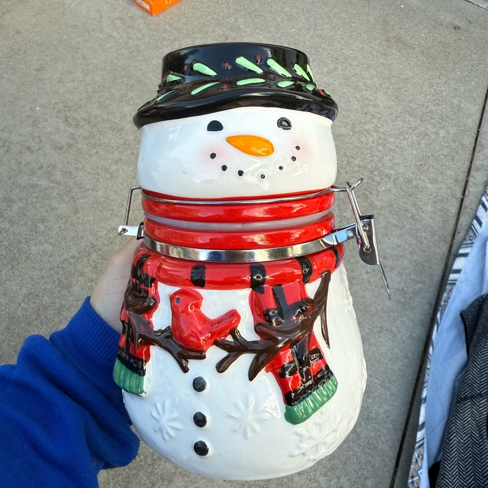 Festive Snowman Cookie Jar